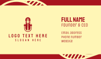 Fork Microphone Talk Show  Business Card