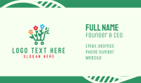 Flower Garden Shopping Cart Business Card Design