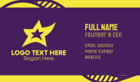 Yellow Dancing Star Business Card