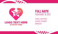 Pink Star Business Card example 1
