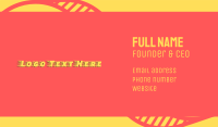 Yellow Racing Wordmark Business Card Design