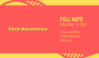 Yellow Racing Wordmark Business Card