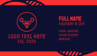 Red Evil Goat Business Card Design