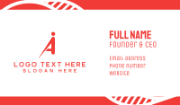 Red A & I Business Card Design