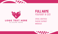 Pink City Heart Tag Lettermark Business Card Design