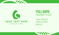 Green Plant Letter G Business Card Design