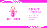 Fingerprint Biometric Lock Business Card Image Preview