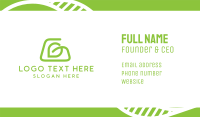 Green G Leaf Business Card Design