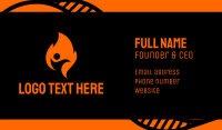 Fire Flame Person Business Card Design