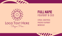 Organic Flower Spa Business Card Design