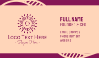 Organic Flower Spa Business Card