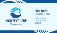 Triple Blue Fish Business Card Design