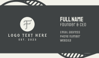 Elegant Gray Letter F Business Card