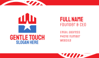 Patriotic Star Pentagon Business Card Image Preview