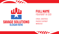 Patriotic Star Pentagon Business Card Image Preview