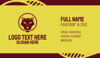 Maroon Wild Cat Business Card Design