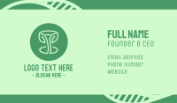 Green Organic Wine Glass Business Card Design