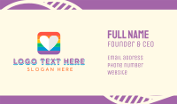 Rainbow Box Heart Business Card