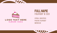 Pink Cherry Cake Business Card