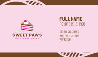 Pink Cherry Cake Business Card Image Preview