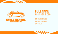 Sporty Orange Car Business Card Design