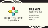 Colorful Capsule Vitamins Business Card