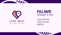 Love Heart Chat Business Card Image Preview