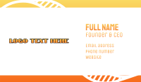 Orange Industrial Wordmark Business Card