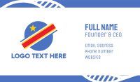 Congo Planet Flag Business Card Design