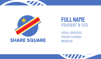 Congo Planet Flag Business Card