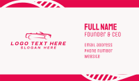 Red Convertible Sports Car  Business Card