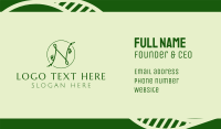 Natural Letter N Business Card Design