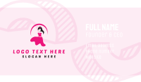 Pink Female Dress Business Card
