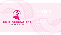 Pink Female Dress Business Card