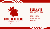 Red Rooster Business Card Design
