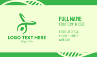 Green Yoga Instructor Business Card
