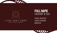 Brown Cricle Letter Business Card