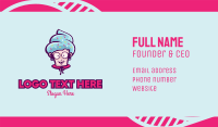Sweet Old Lady Cupcake Business Card Design