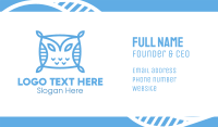 Blue Owl Pillow Business Card Design