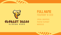 Orange Graffiti Letter F  Business Card