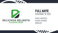 Green Letter D Business Card Image Preview