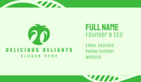 Green Organic Letter T Business Card Design