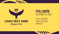 Purple Minimalist Owl Business Card Design