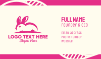 Pink Bunny Ears Business Card