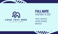 Blue Cute Elephant Business Card Design