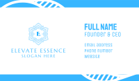 Frosty Snowflake Lettermark Business Card