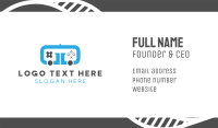 Blue Game Controller Business Card