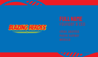 Bold Comic Superhero Wordmark Business Card Image Preview