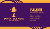 Gold Football Cup Business Card
