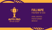 Gold Football Cup Business Card